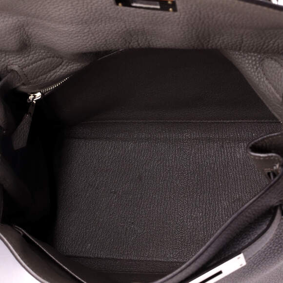 Hermes Kelly 28 Grey Clemence with Palladium Hardware - Picture 5 of 6